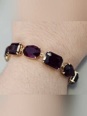 NWT Ralph Lauren Gold-Tone Red Stone Toggle Bracelet